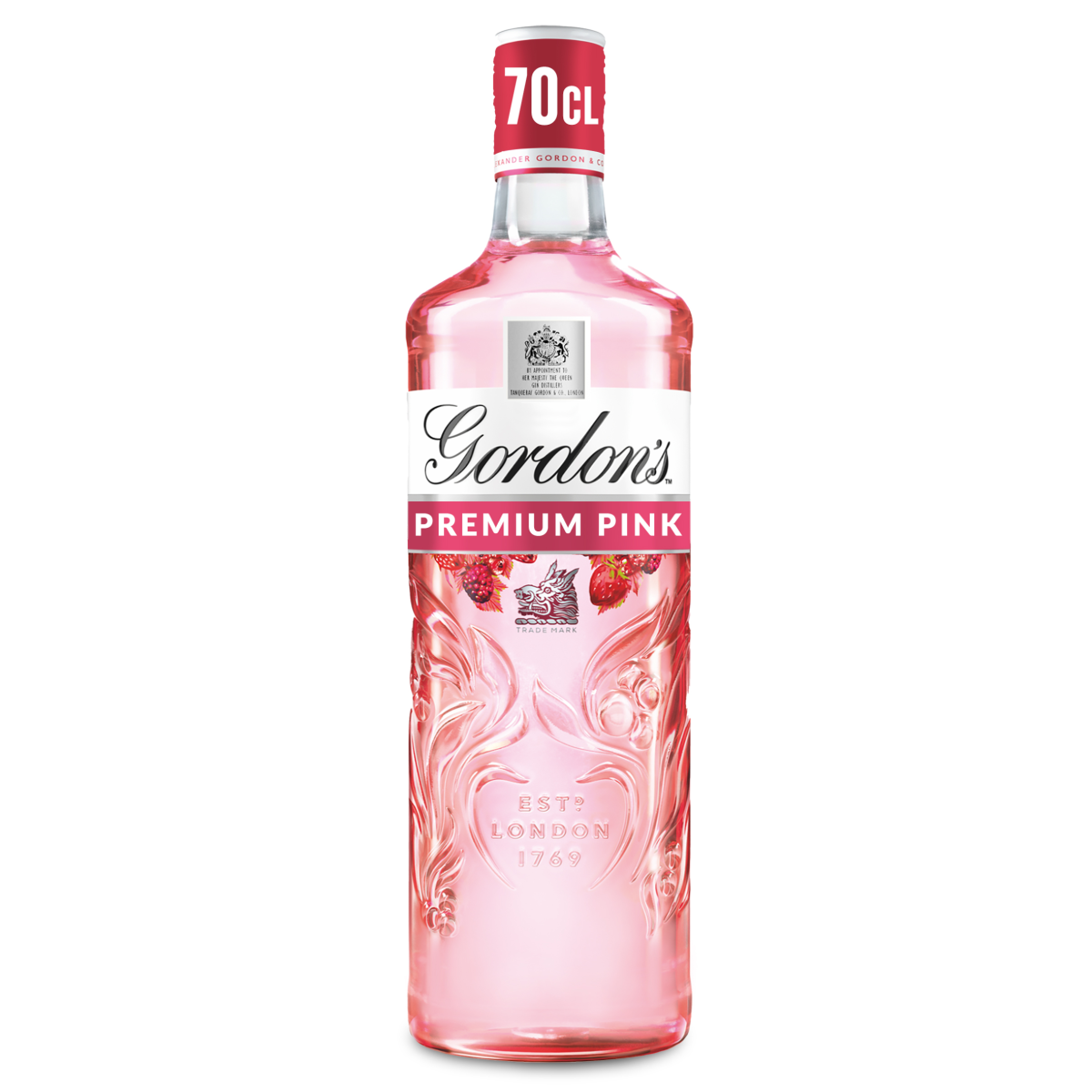 Gordon’s Premium Pink Distilled Flavoured Gin 37.5% vol 70cl Bottle
