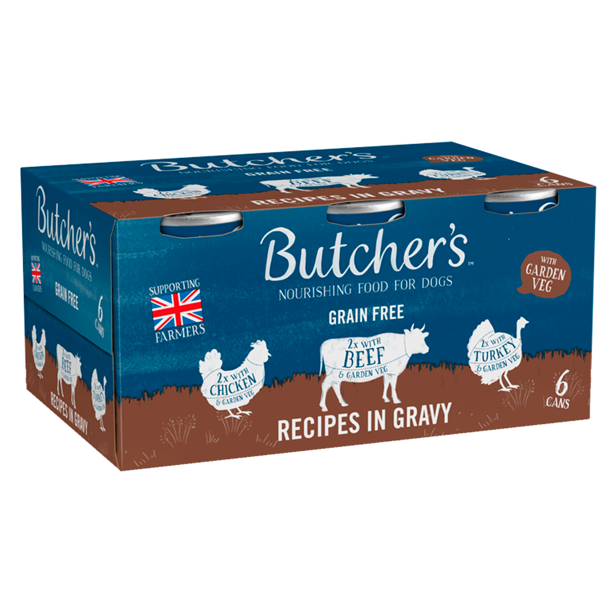 Butcher’s Recipes in Gravy Wet Dog Food Tins 6 x 400g