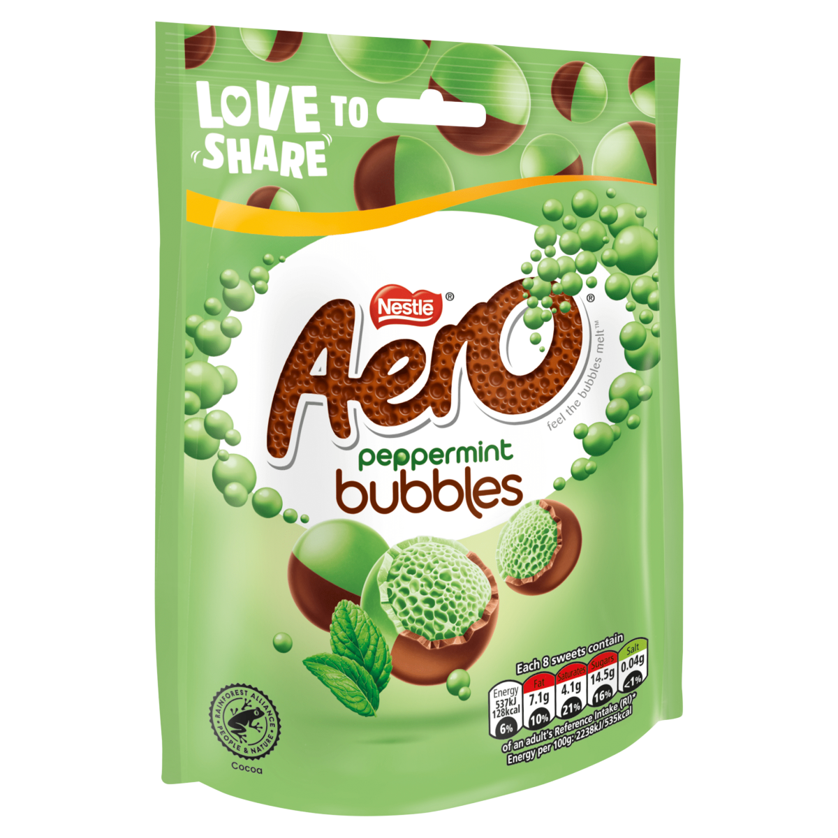 Aero Peppermint Bubbles 92g