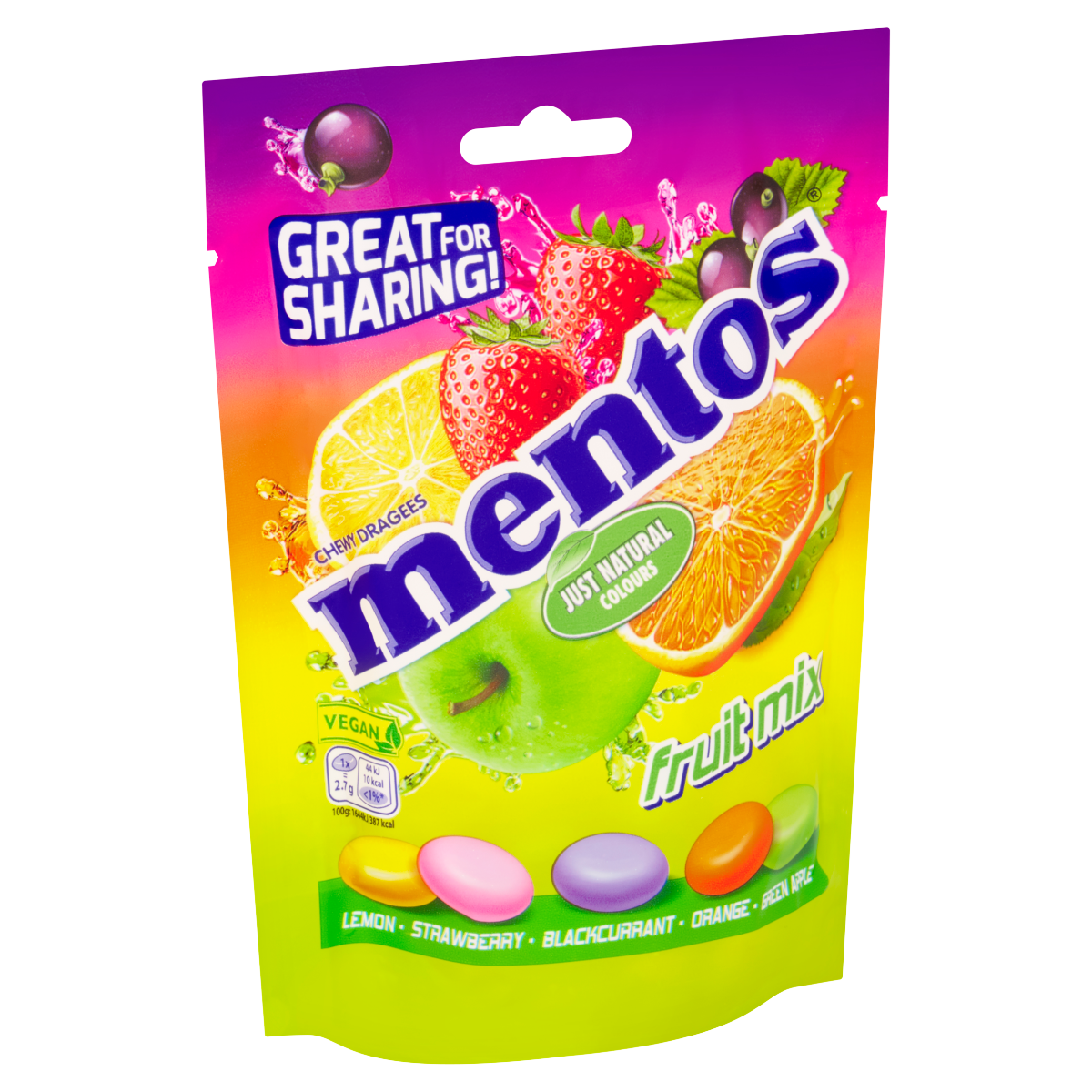 Mentos Fruit Mix Chewy Dragees 140g