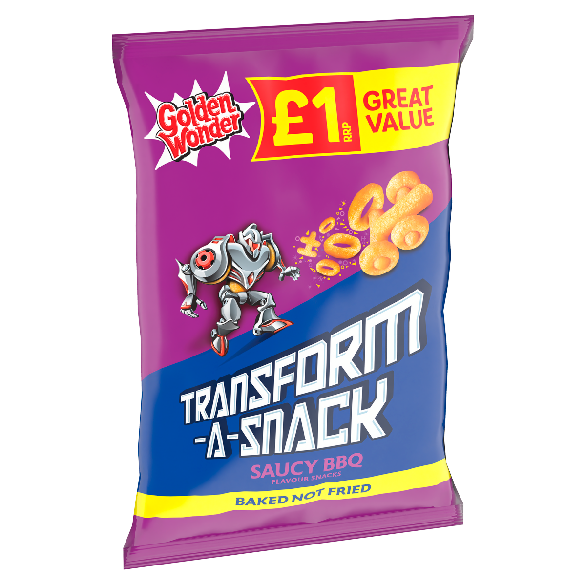 Golden Wonder Transform-A-Snack Saucy BBQ Flavour Snacks 56g