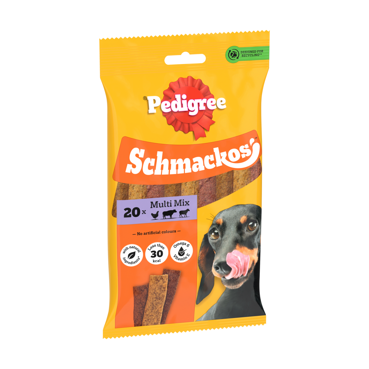 PEDIGREE SCHMACKOS Multi Mix Dog Treats Beef Poultry Lamb 20 Strips