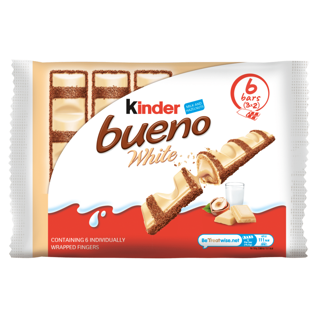 Kinder Milk and Hazelnuts Bueno White Bars 3 x 39g