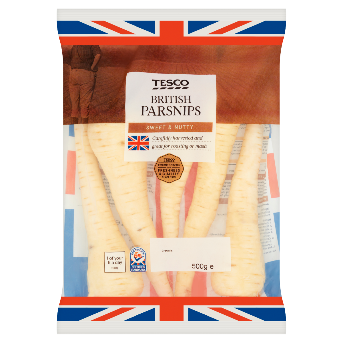 Tesco British Parsnips 500g