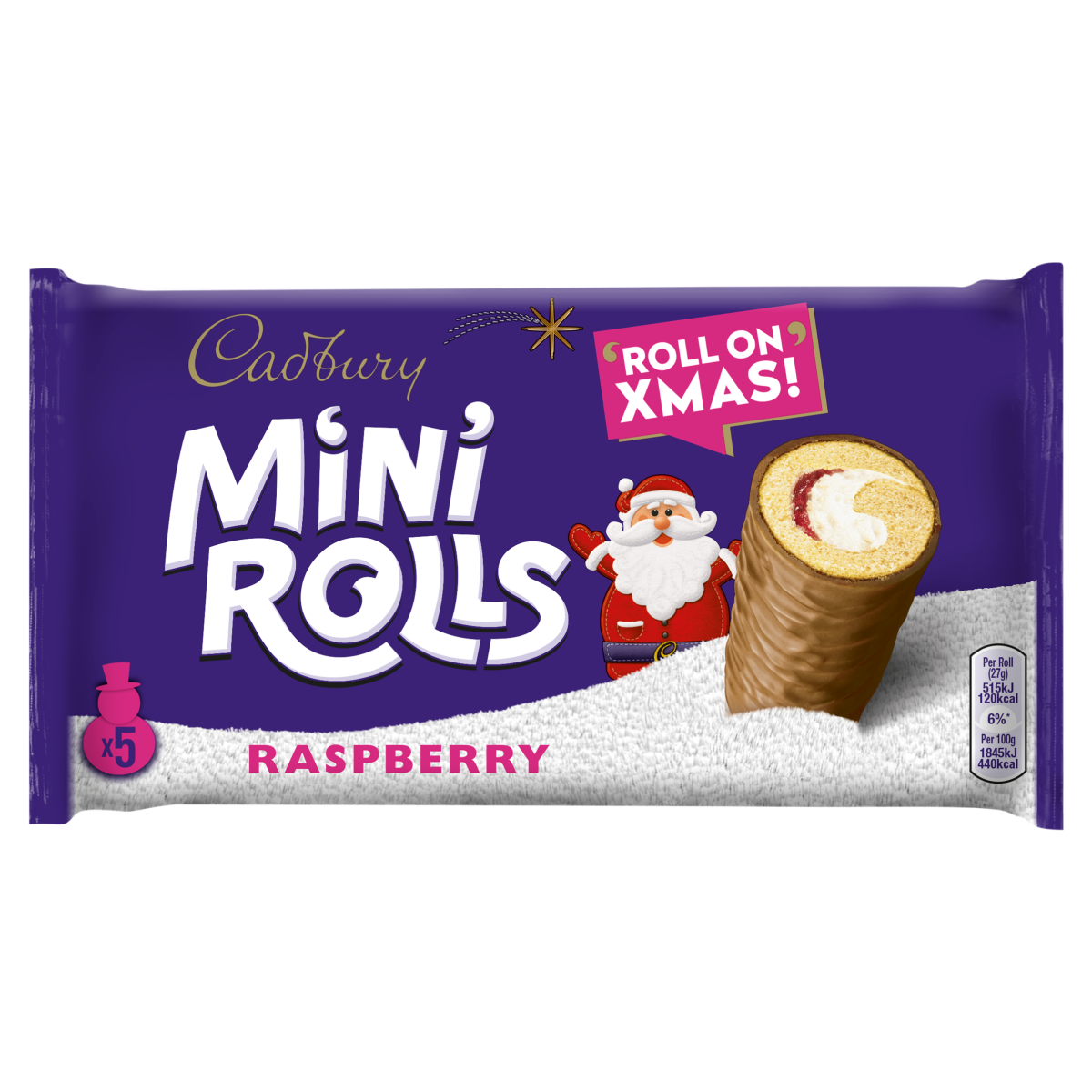 Cadbury 5 Raspberry Mini Rolls