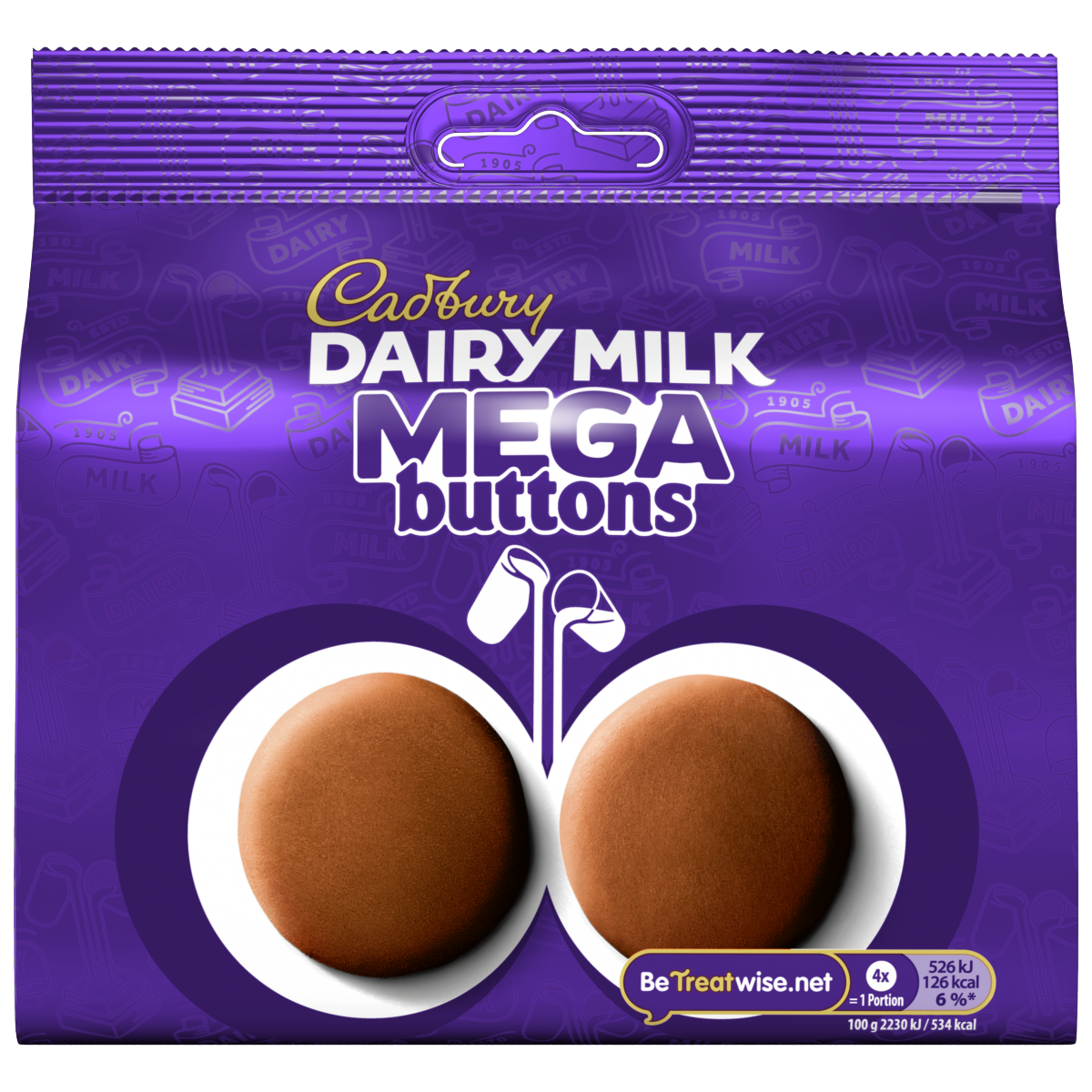 Cadbury Dairy Milk Mega Buttons Chocolate Large Sharing Bag 192g