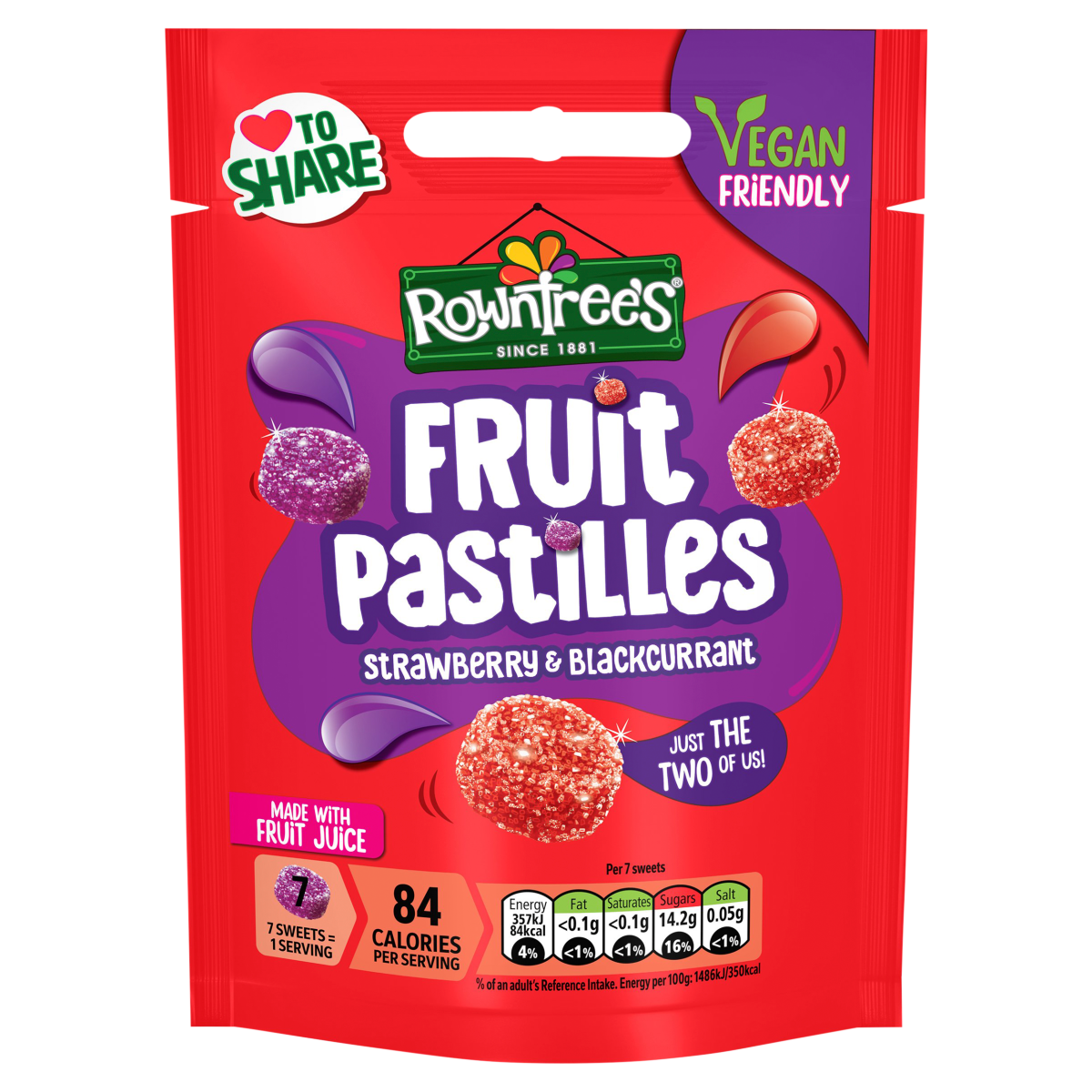 Rowntree’s Strawberry & Blackcurrant Fruit Pastilles 143g