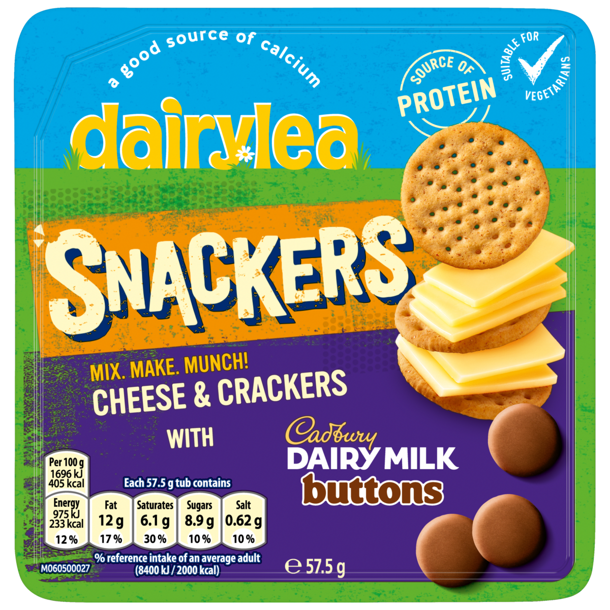 Dairylea Snackers Buttons Dairy Snack 57.5g