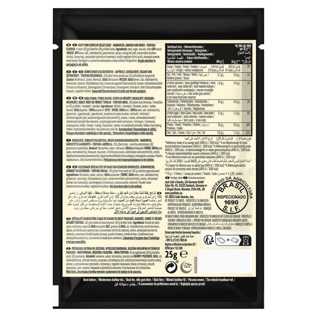 Jack Link’s Mr Beast Beef Jerky Teriyaki 25g