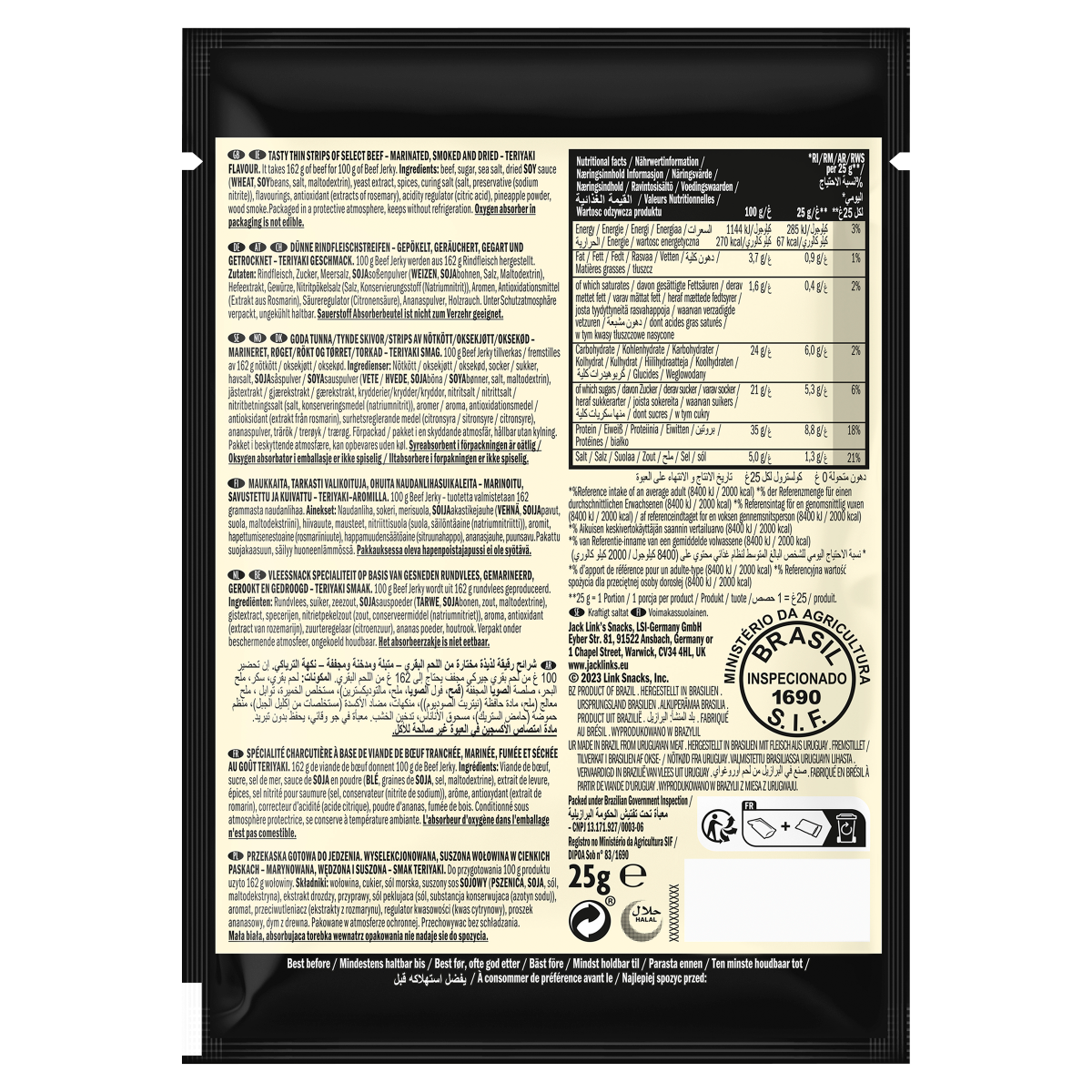 Jack Link’s Mr Beast Beef Jerky Teriyaki 25g