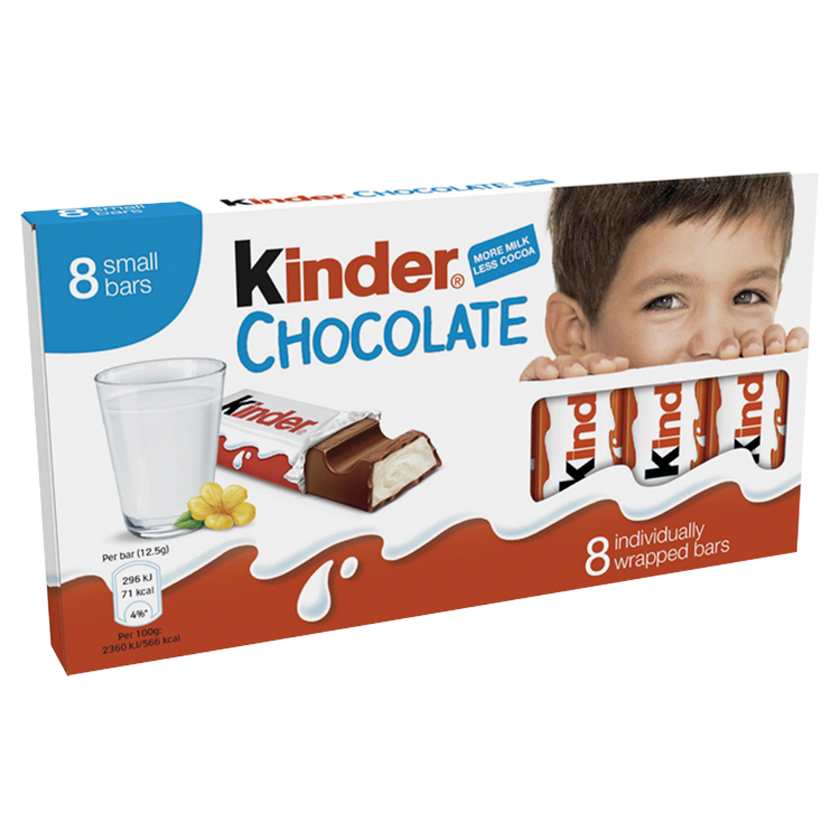 Kinder Small Chocolate Bars Multipack 8 x 12.5g (100g)