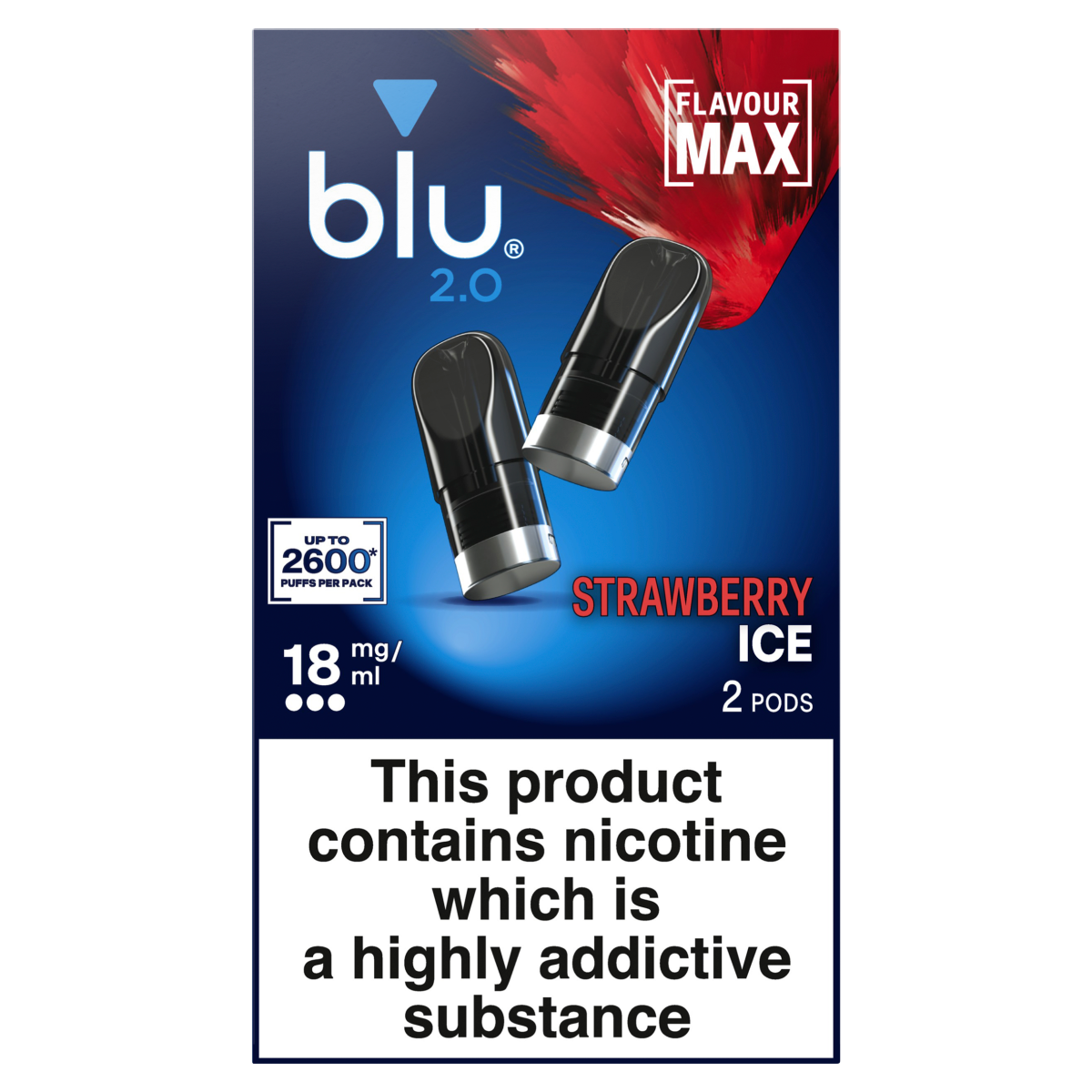 blu 2.0 Strawberry Ice pods 18mg/ml 2 x 1.9ml