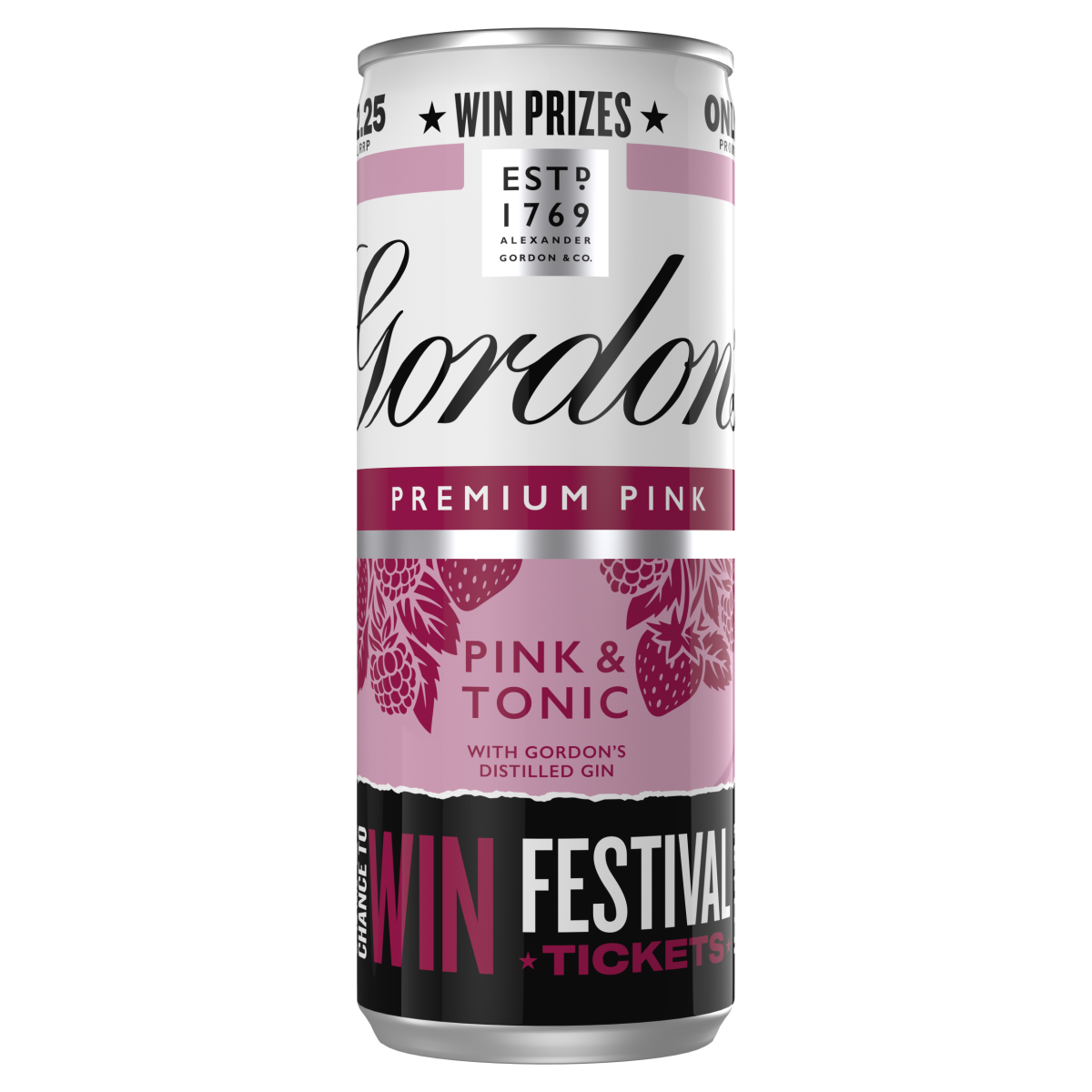 Gordon’s Premium Pink Gin & Tonic 5% vol 250ml Can