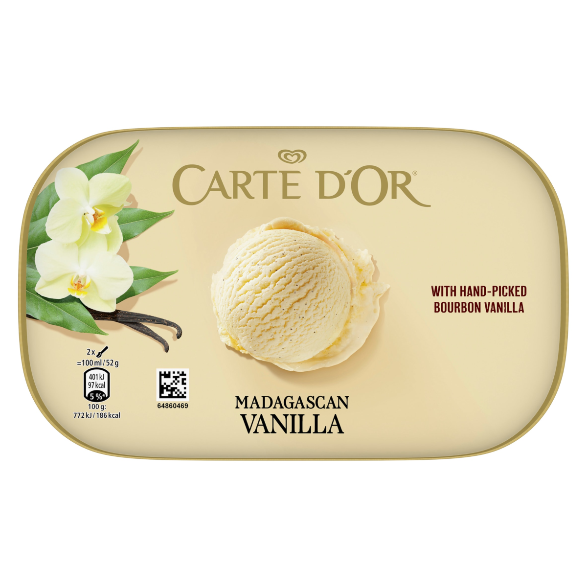 Carte D’or Ice Cream Tub Madagascan Vanilla 900 ml