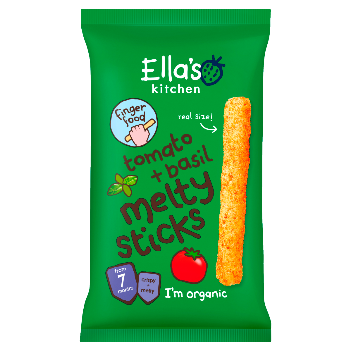 Ella’s Kitchen Tomato + Basil Melty Sticks from 7 Months 16g