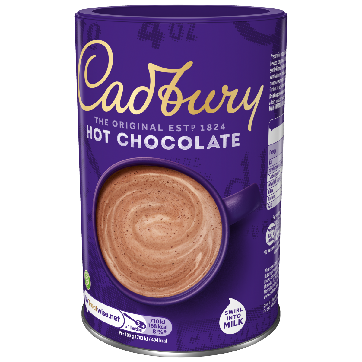 Cadbury Drinking Hot Chocolate Cocoa Powder Tin 500g