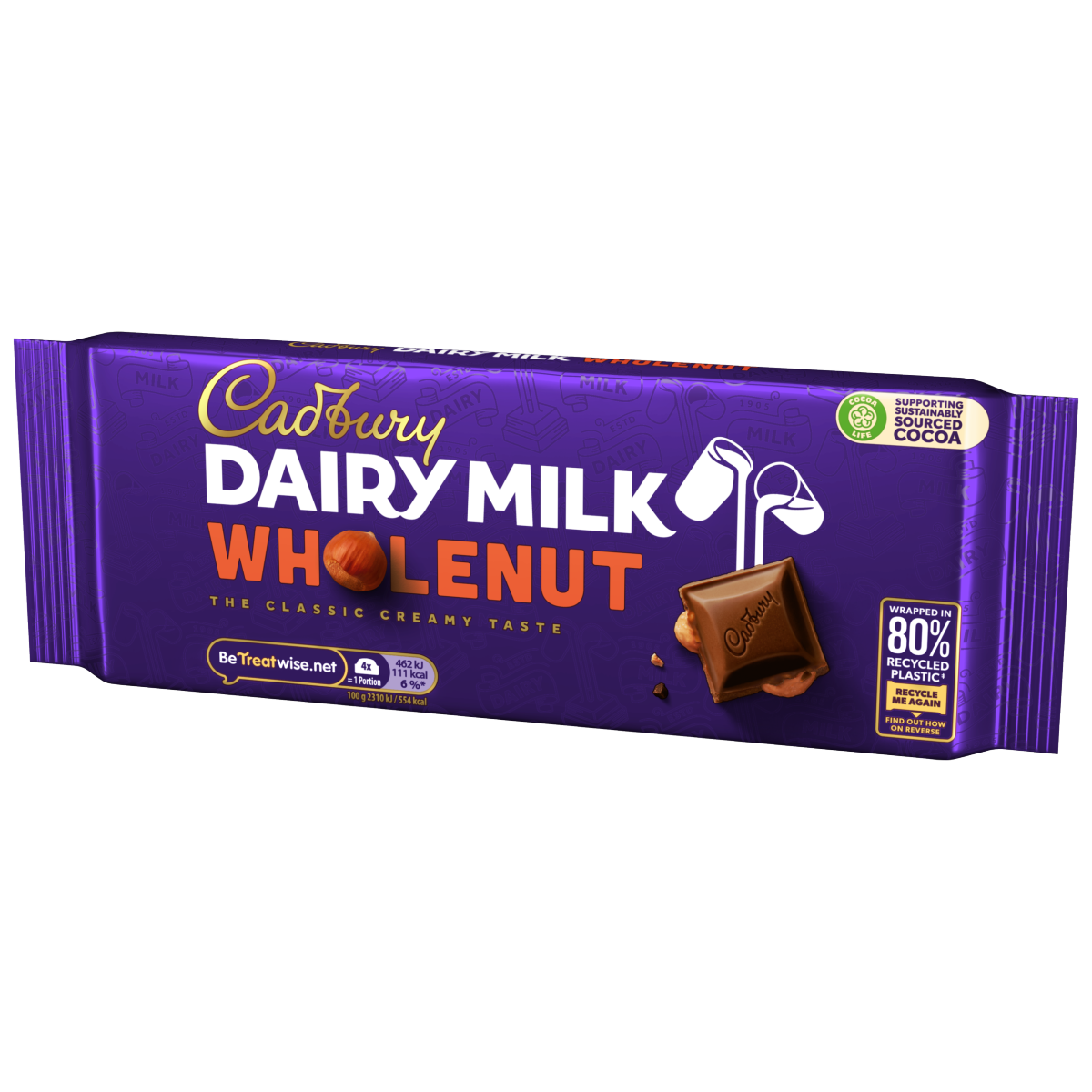 Cadbury Dairy Milk Wholenut Chocolate Bar 180 g
