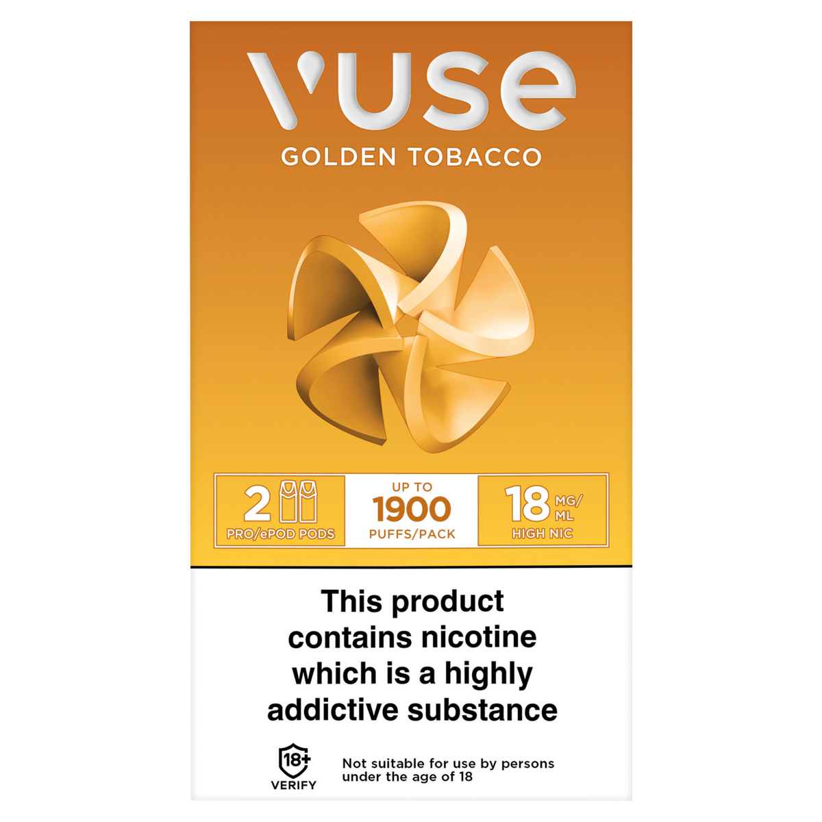 Vuse Originals 2 Golden Tobacco ePod eLiquid Pods 18 mg/ml