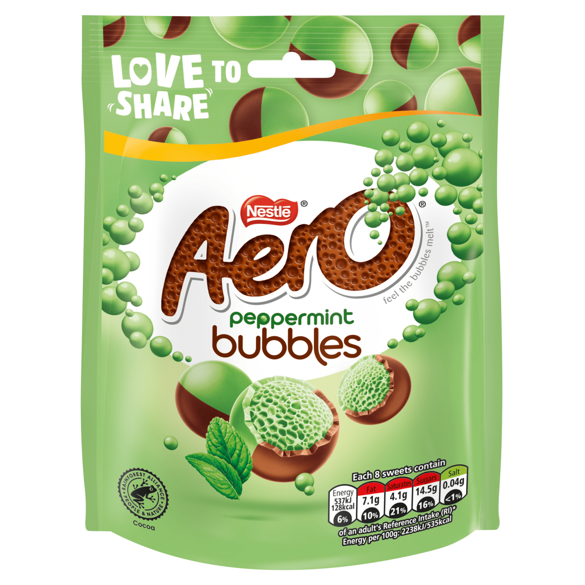 Aero Peppermint Bubbles 92g
