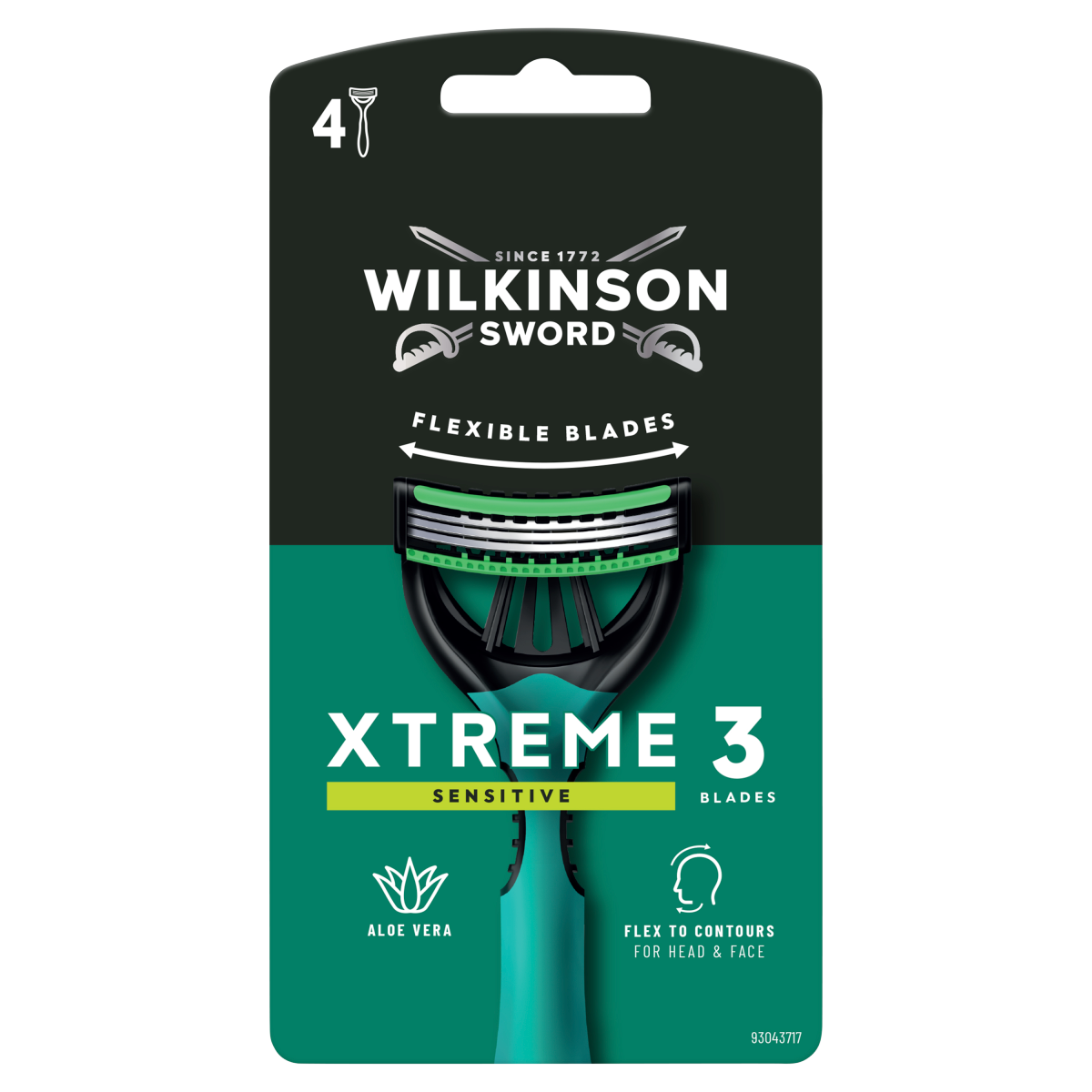 Wilkinson Sword Xtreme 3 Sensitive Comfort Men’s Disposable Razors x4