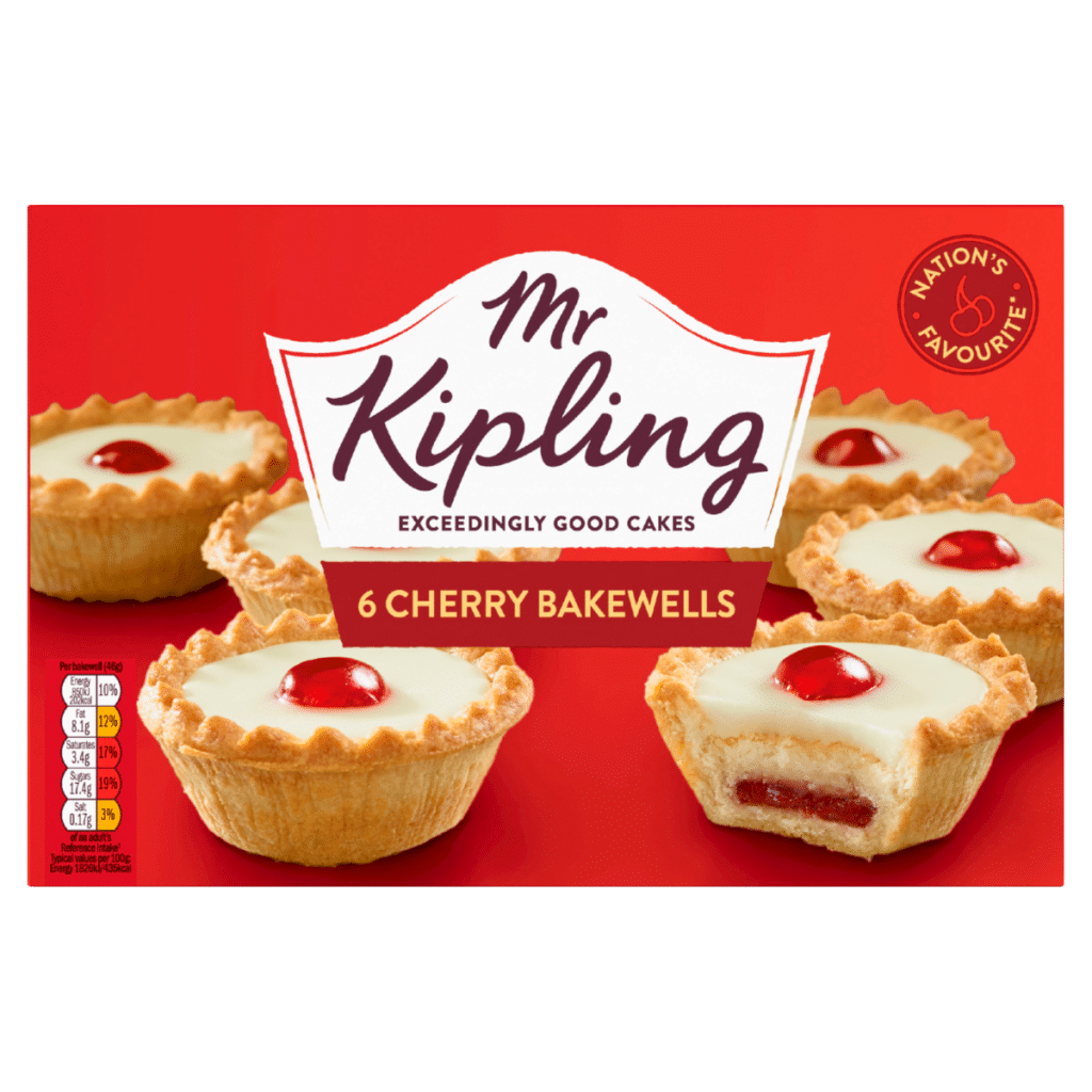 Mr Kipling 6 Cherry Bakewells