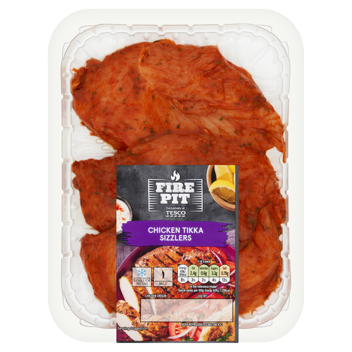 Tesco Fire Pit Chicken Tikka Sizzlers 300g