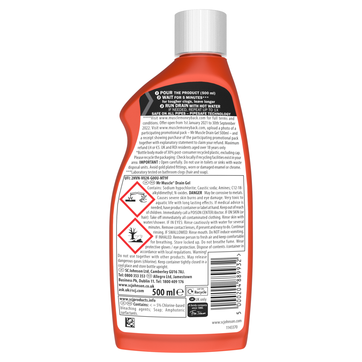 Mr Muscle Sink & Drain Unblocker Gel 500ml