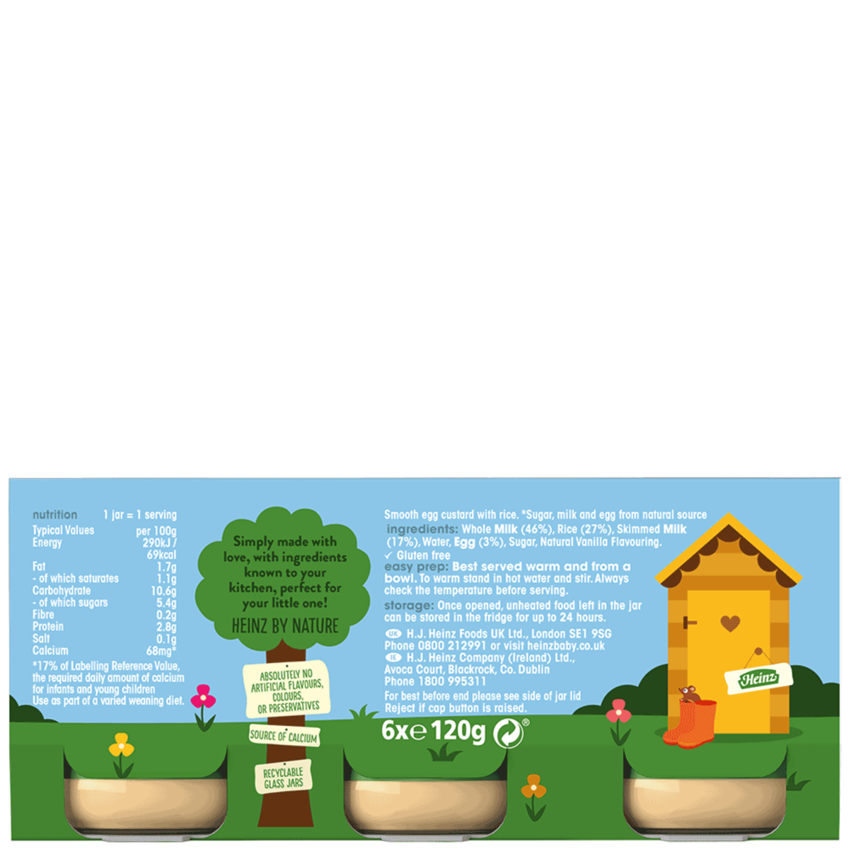 Heinz Egg Custard Baby Food Jar 6+ Months 120g