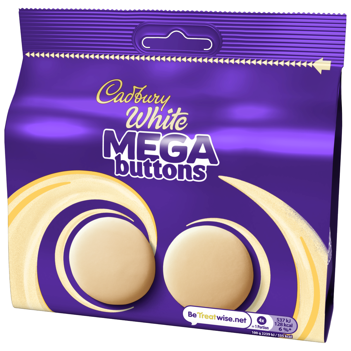 Cadbury White Mega Buttons Chocolate Large Sharing Bag 192 g