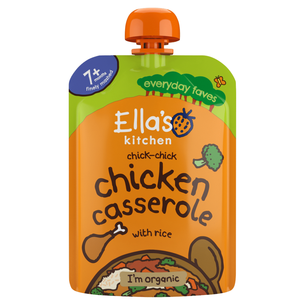 Ella’s Kitchen Organic Chicken and Rice Casserole Baby Pouch 7+ Months 130g