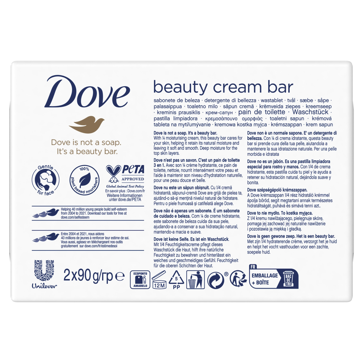 Dove  Beauty Bar Original 2x 90 g