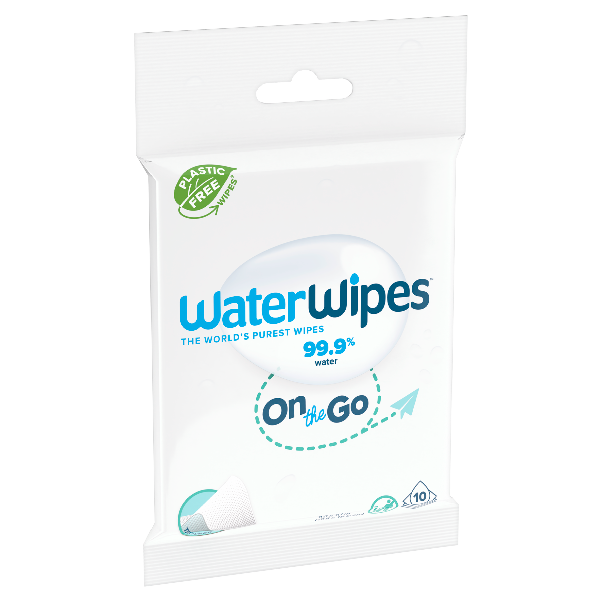 WaterWipes 10 on the Go Wipes