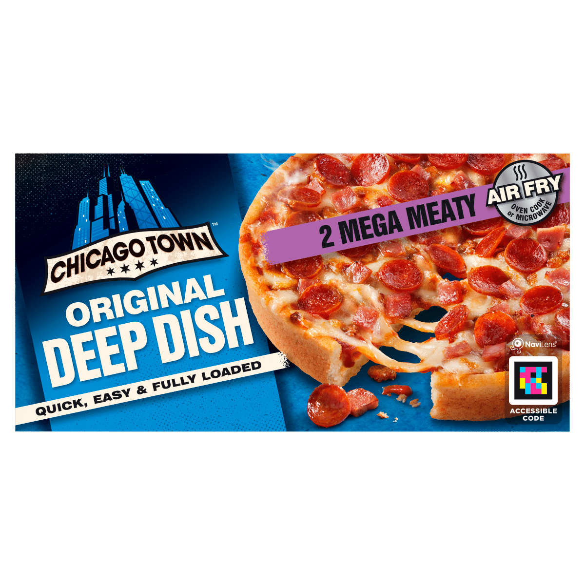Chicago Town Original Deep Dish 2 Mega Meaty Pizza 2 x 157g (314g)
