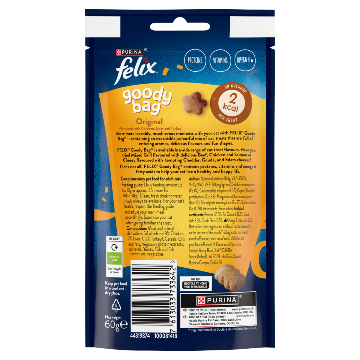 FELIX Goody Bag Original Mix Cat Treats 60g