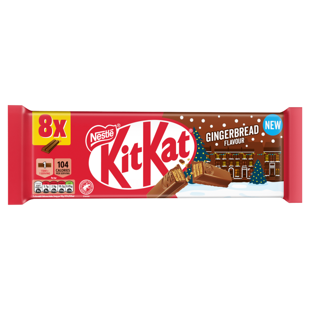 KitKat 2 Finger Gingerbread Flavour Bars 8 x 20.7g (165.6g)
