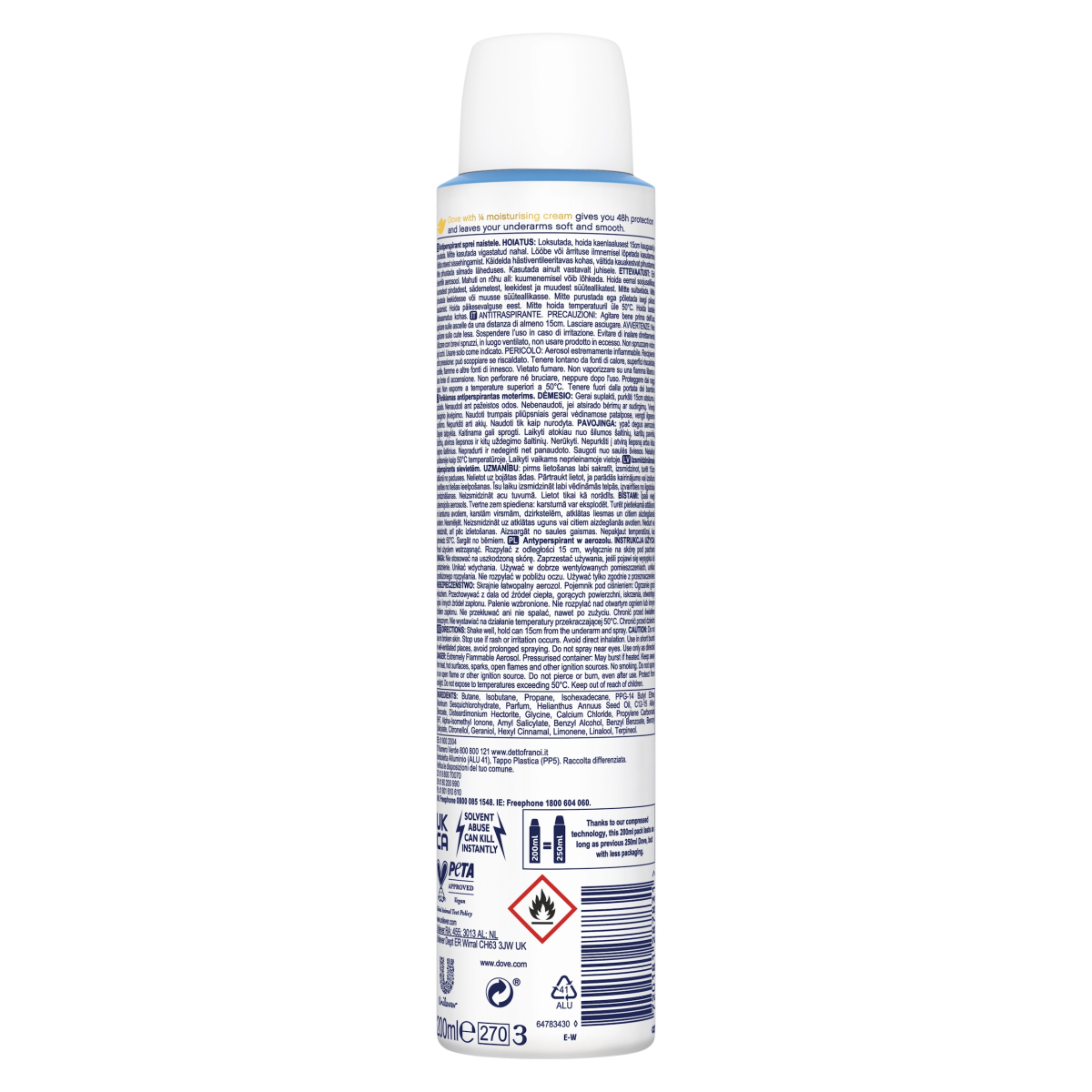 Dove Anti-Perspirant Aerosol Classic Fresh 200 ml