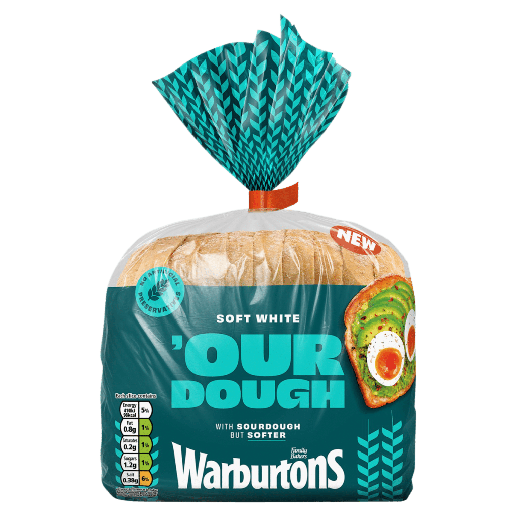 Warburtons Soft White Our Dough 400g