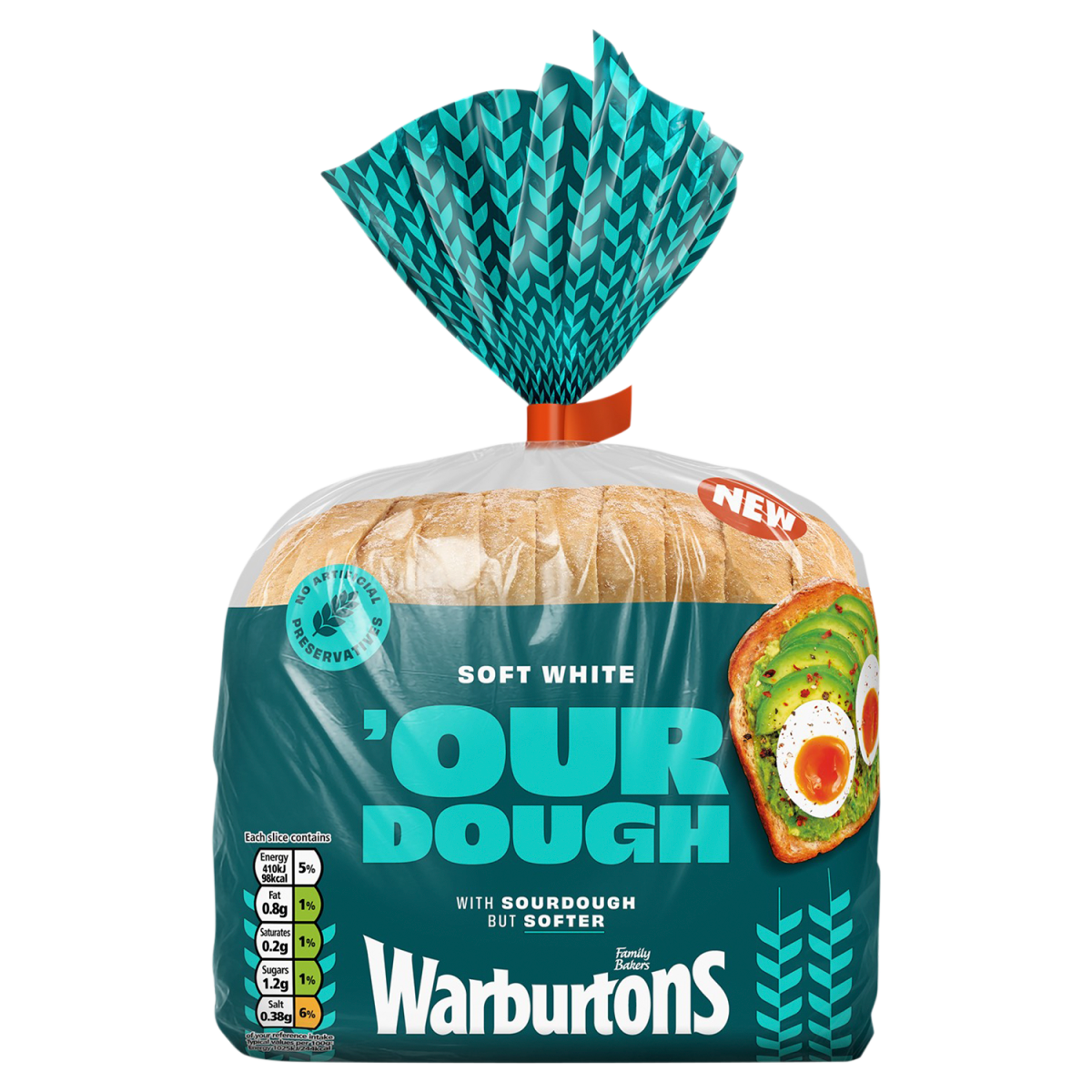 Warburtons Soft White Our Dough 400g