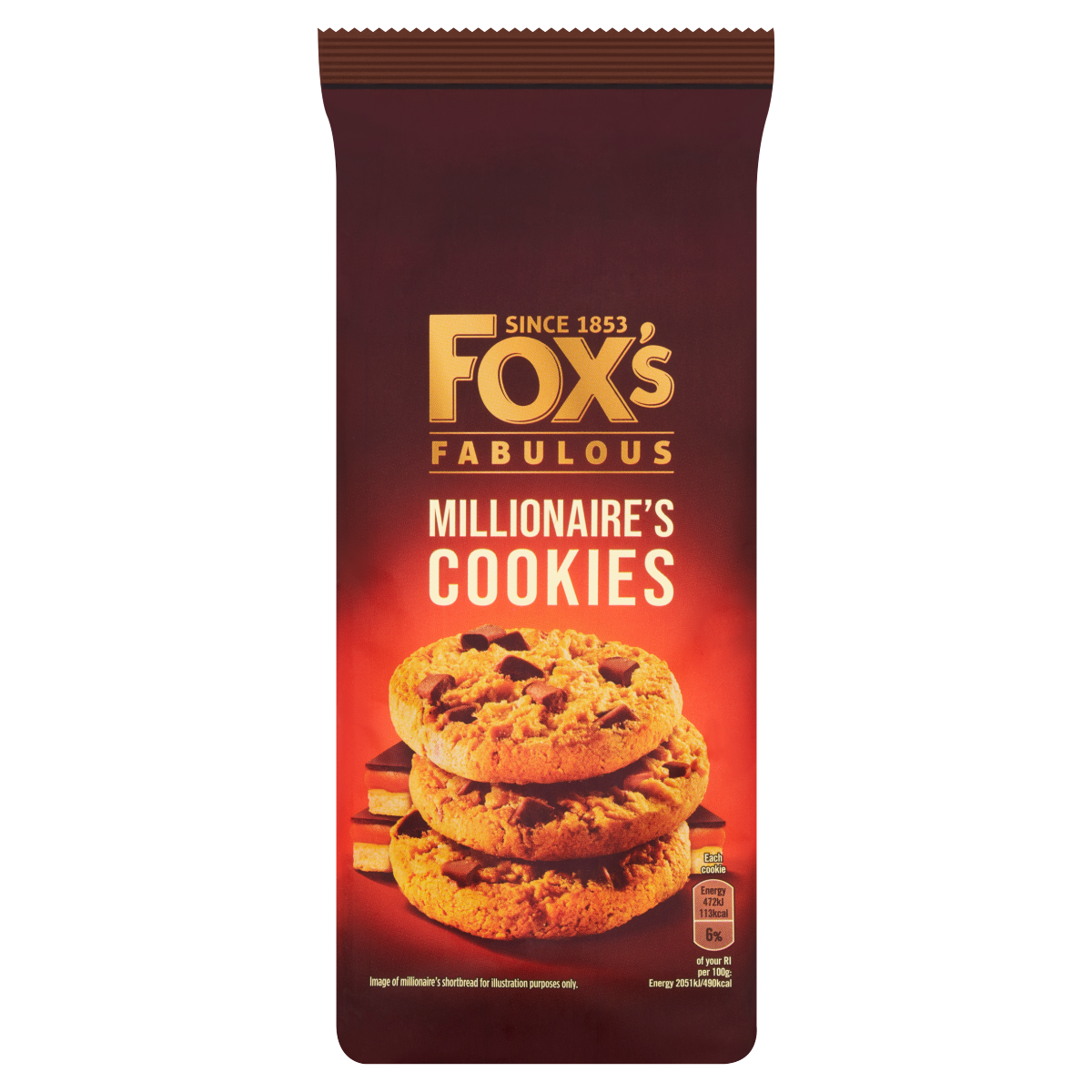 Fox’s Fabulous Millionaire’s Cookies 180g