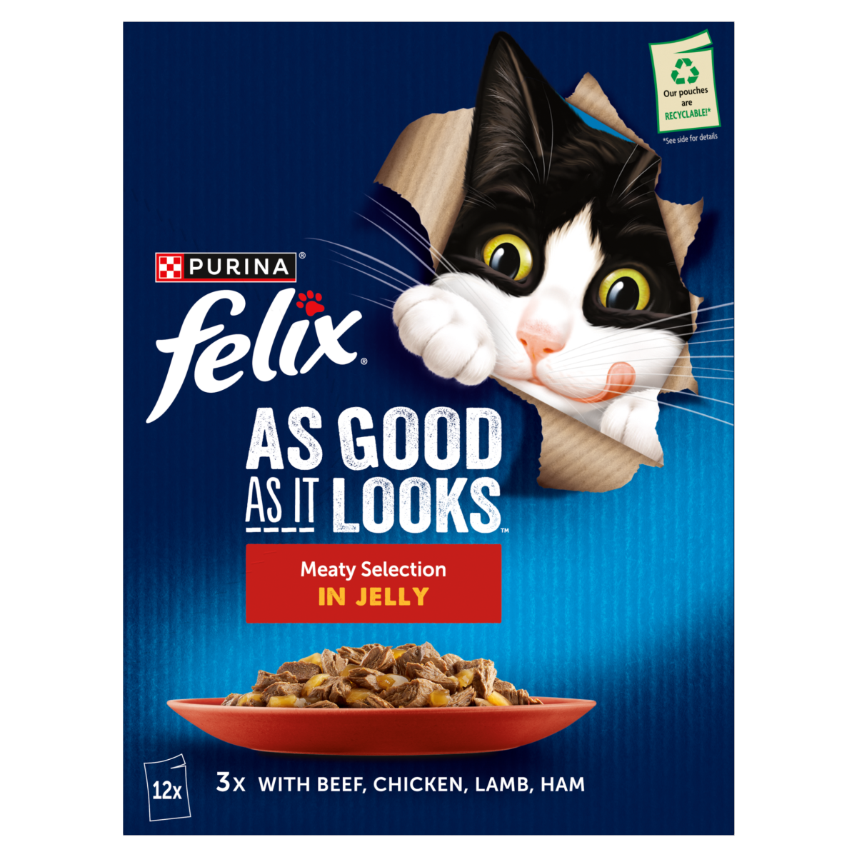 FELIX As Good As it Looks Meaty Selection in Jelly Wet Cat Food 12x85g