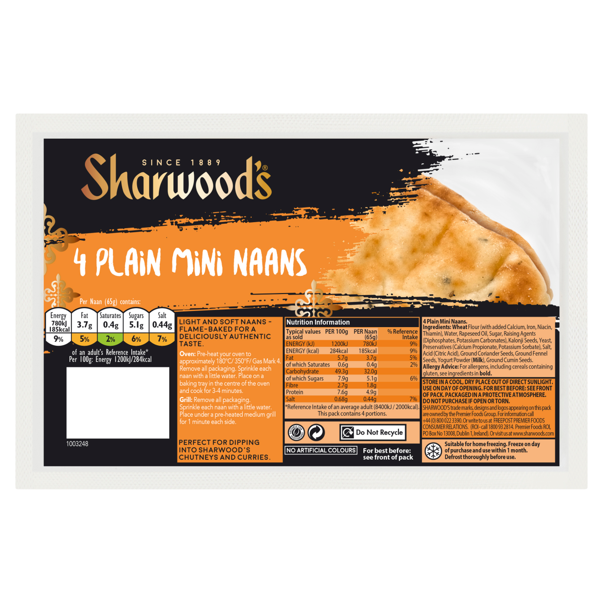 Sharwood’s 4 Plain Mini Naans