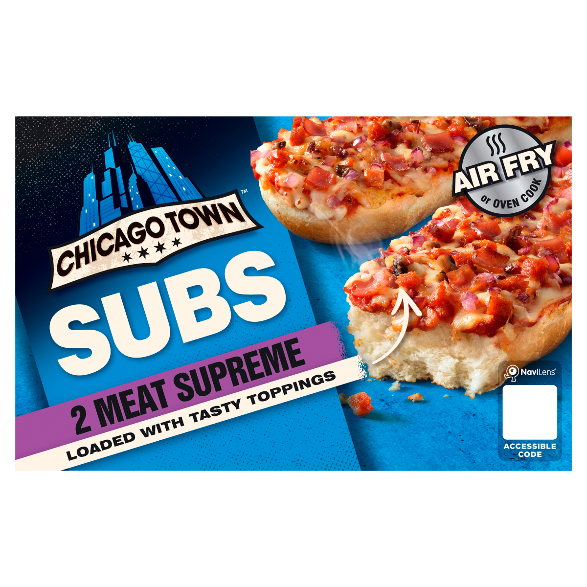 Chicago Town Meat Supreme Subs Pizza 2 x 125g (250g)