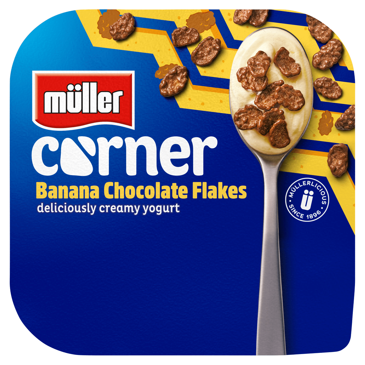 Müller Corner Banana Chocolate Flakes 124g