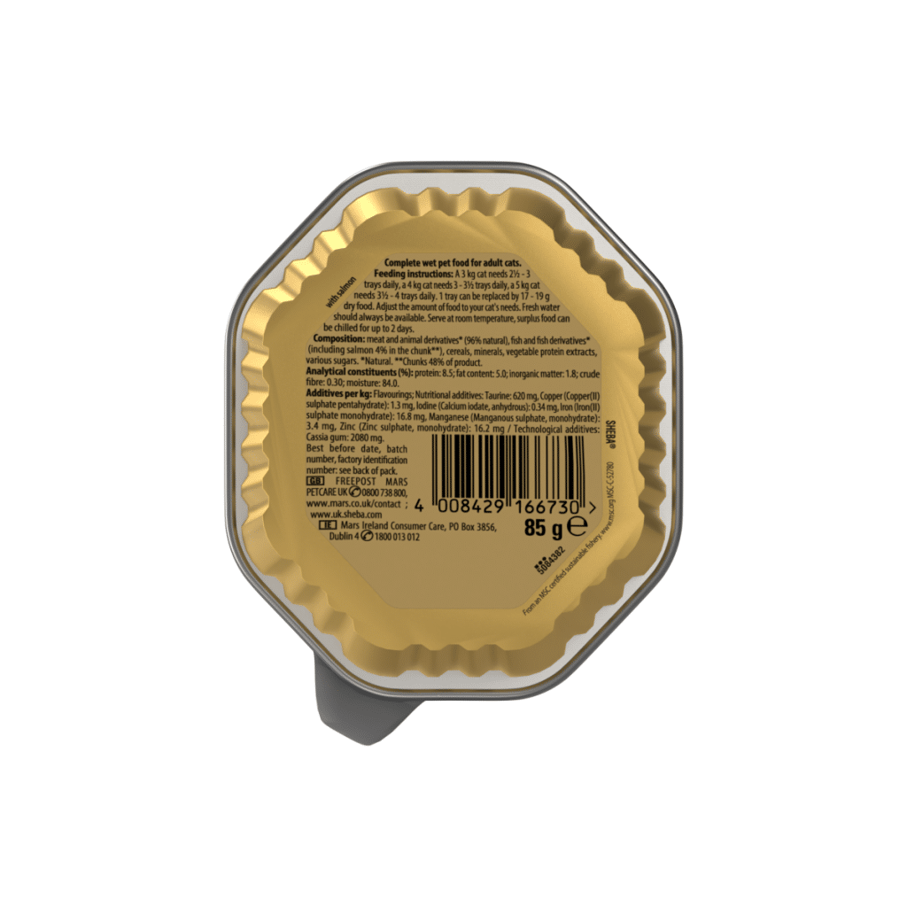SHEBA® Fine Flakes Adult Wet Cat Food with Salmon Jelly 85g Tray