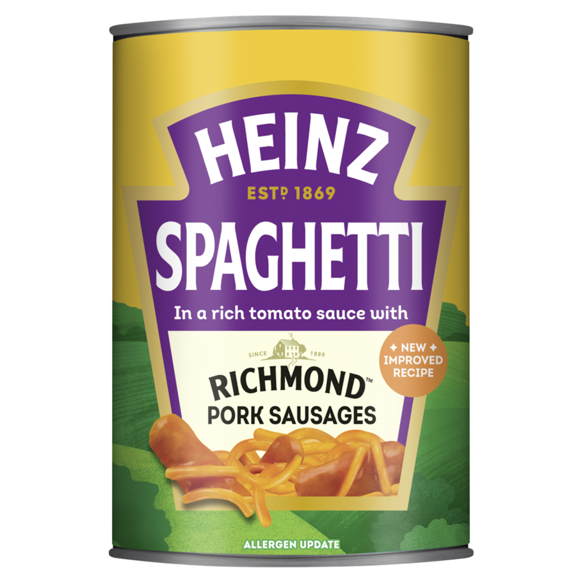 Heinz Spaghetti In a Rich Tomato Sauce With Richmond Pork Sausages 400g