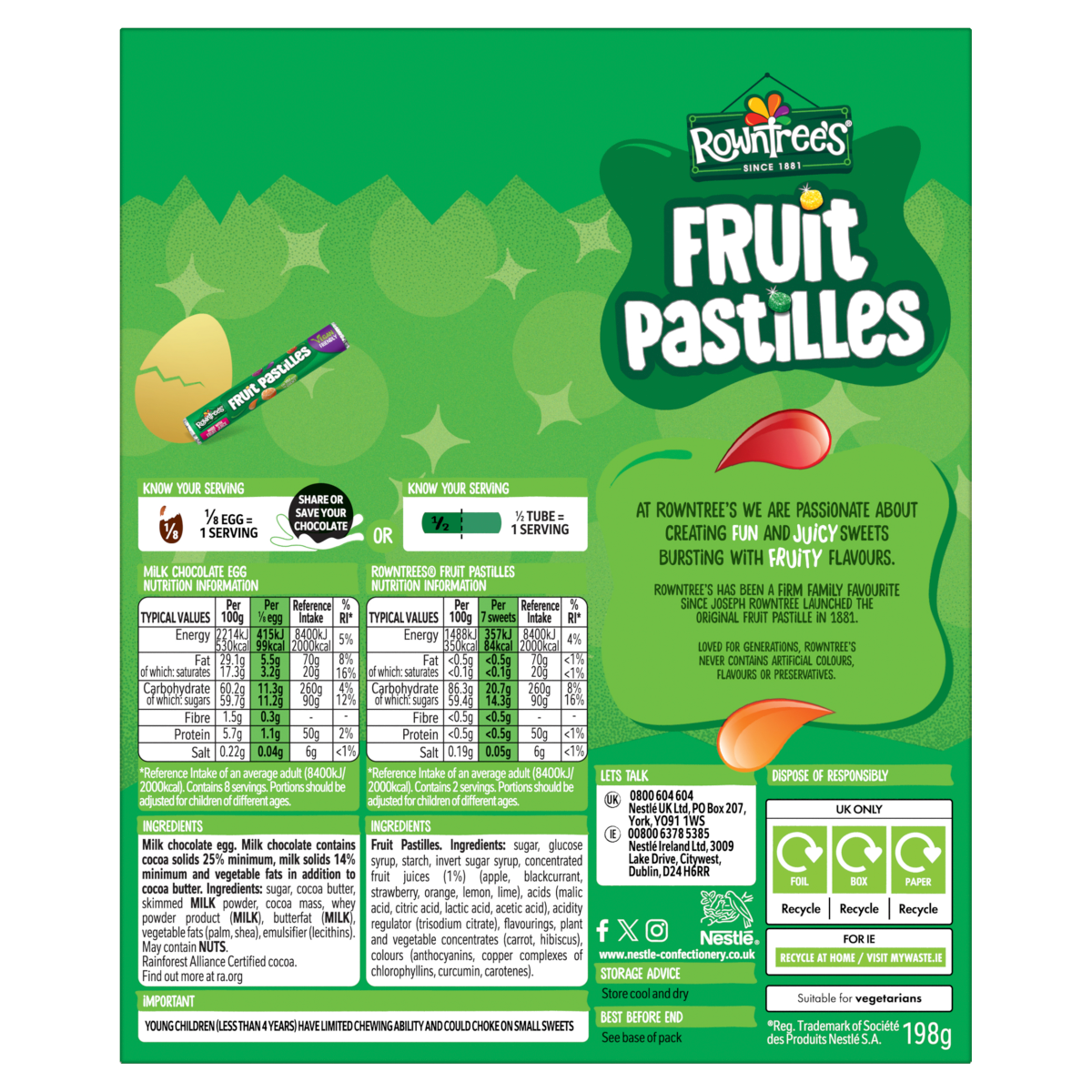 Rowntree’s Fruit Pastilles 198g