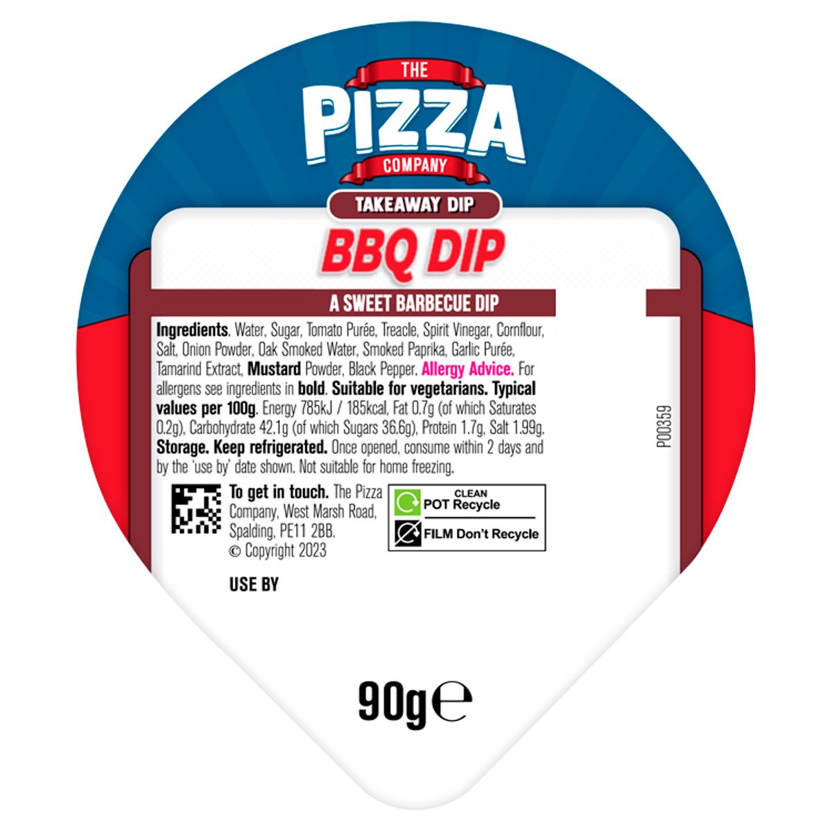 The Pizza Company Takeaway Dip BBQ Dip 90g