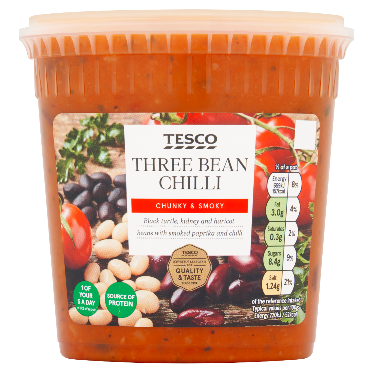 Tesco Three Bean Chilli 600g
