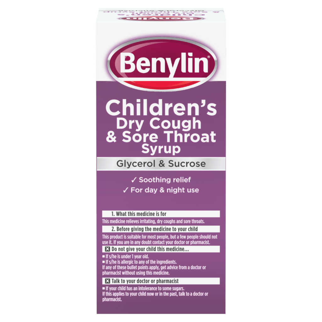 Benylin Children’s Dry Cough and Sore Throat Syrup 125ml