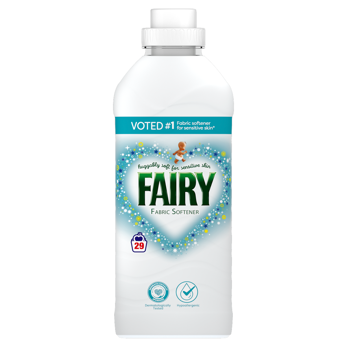 Fairy Fabric Softener, Voted No1 For Sensitive Skin, 29 Washes, 899ml